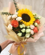 букет с подсолнухом купить