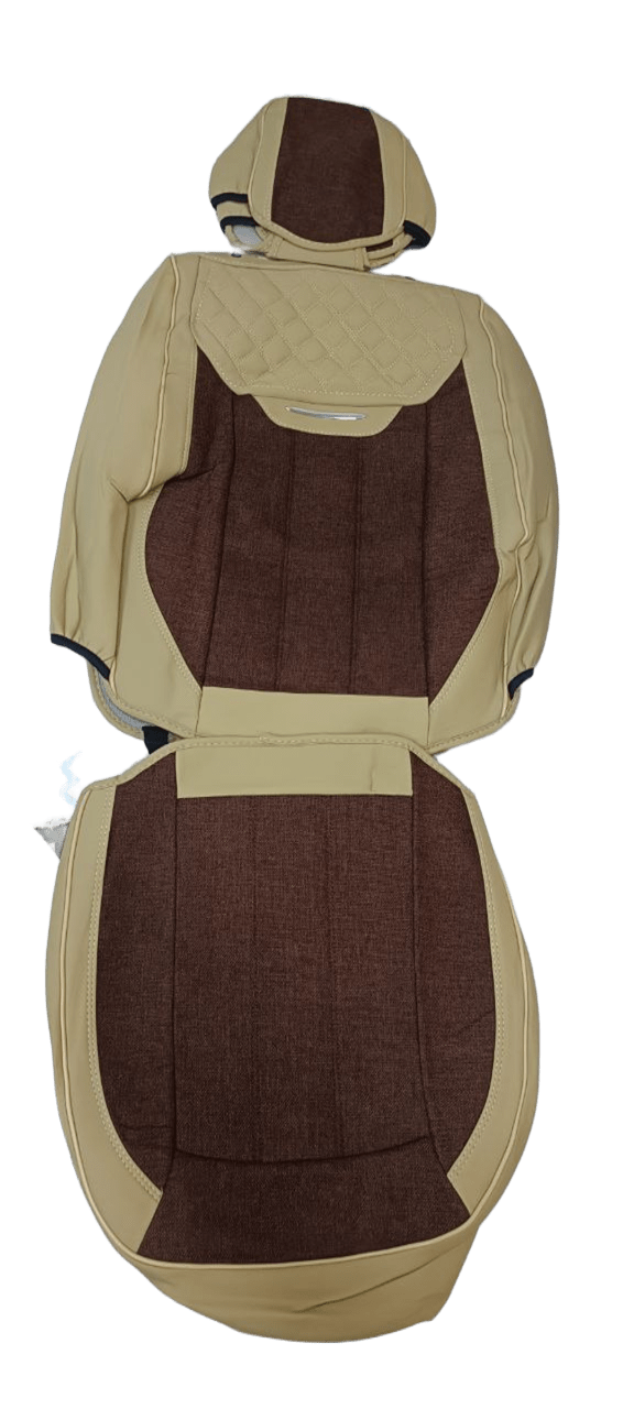 Бежево‑коричневые каркасные авточехлы  