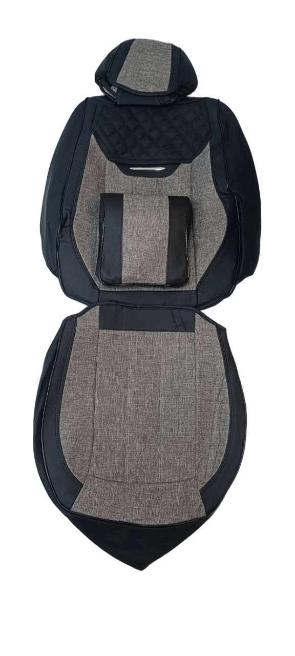 Чёрно‑серые каркасные авточехлы  