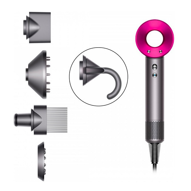 Dyson HD07 Supersonic — никель/фуксия