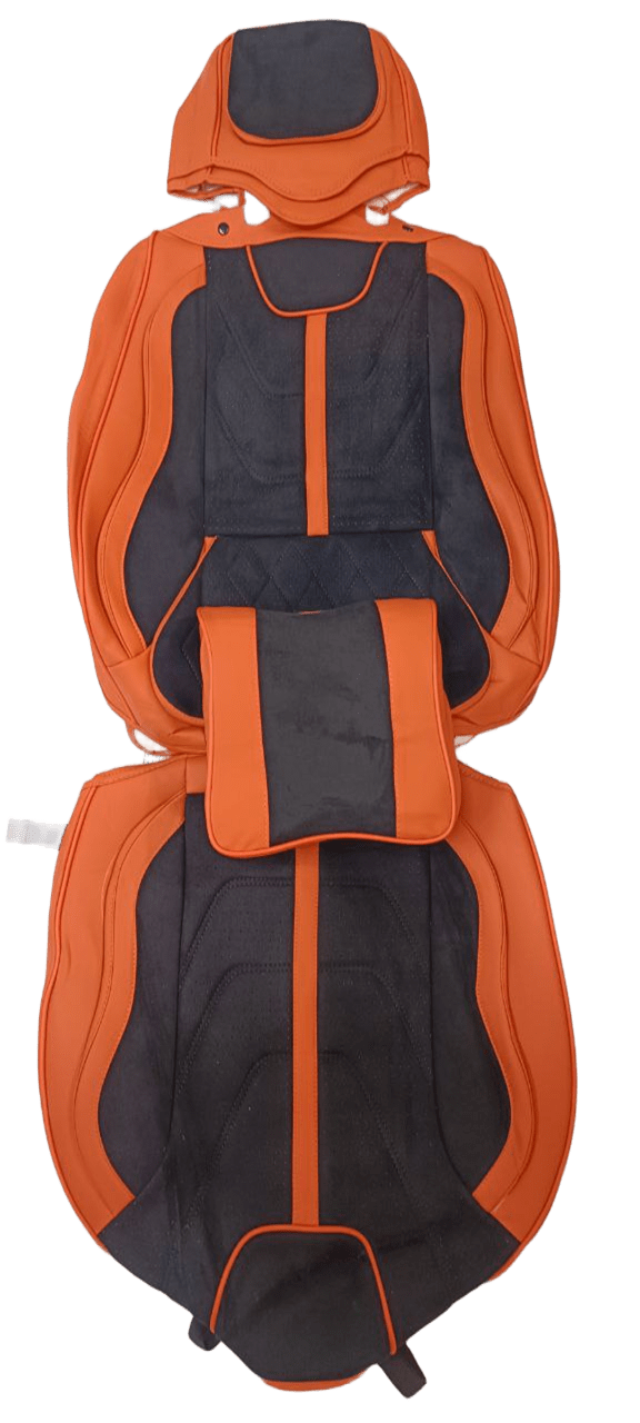 Оранжево‑чёрные каркасные авточехлы  