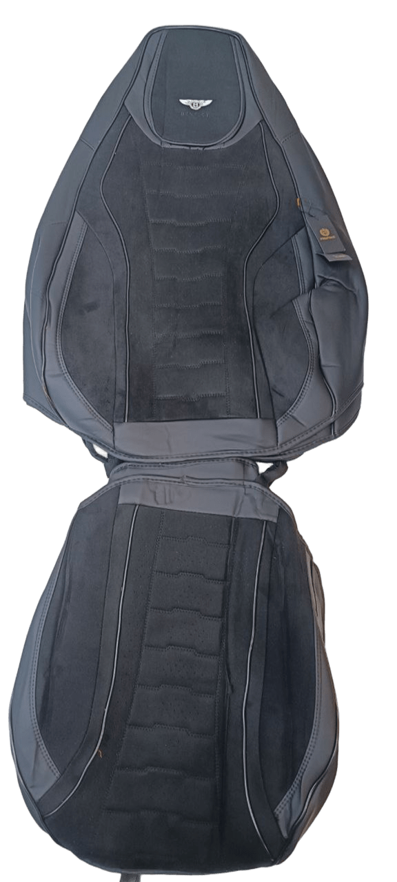 Чёрные каркасные авточехлы  