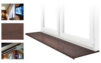 Пластиковый подоконник Венге Пластиковый подоконник Венге