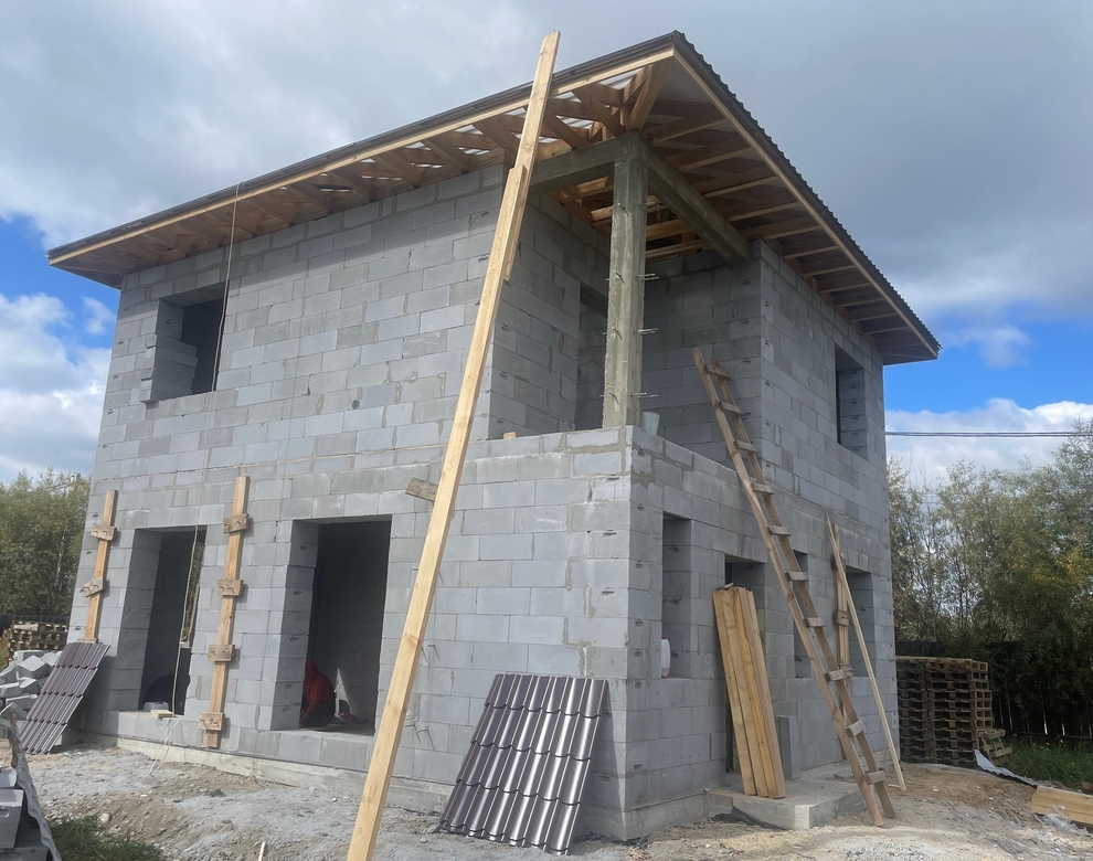 Готовый дом из газобетона