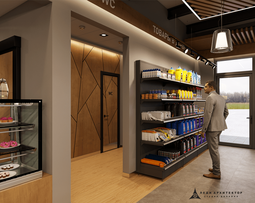 Торговый зал на АЗС