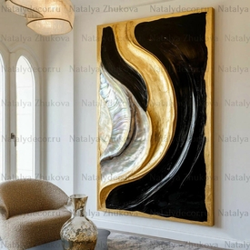 Картина из коллекции Натальи Жуковой " Black Gold Pearl "