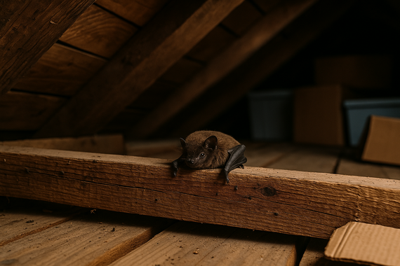 Летучая мышь на чердаке