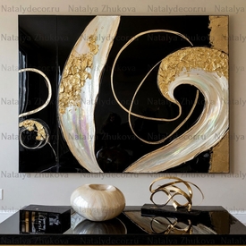 Картина из коллекции Натальи Жуковой " Black Gold Pearl "