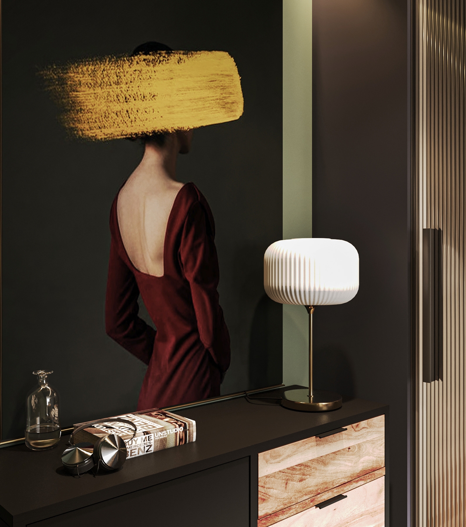 элементы арт-деко в спальне