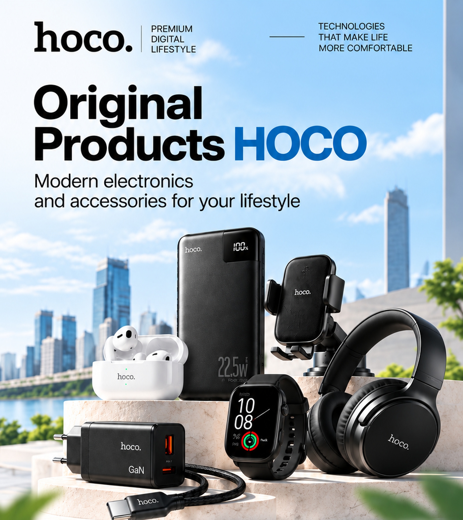 HOCO original electronics and accessories