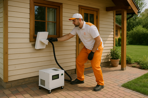 СВЧ дезинсекция дома снаружи