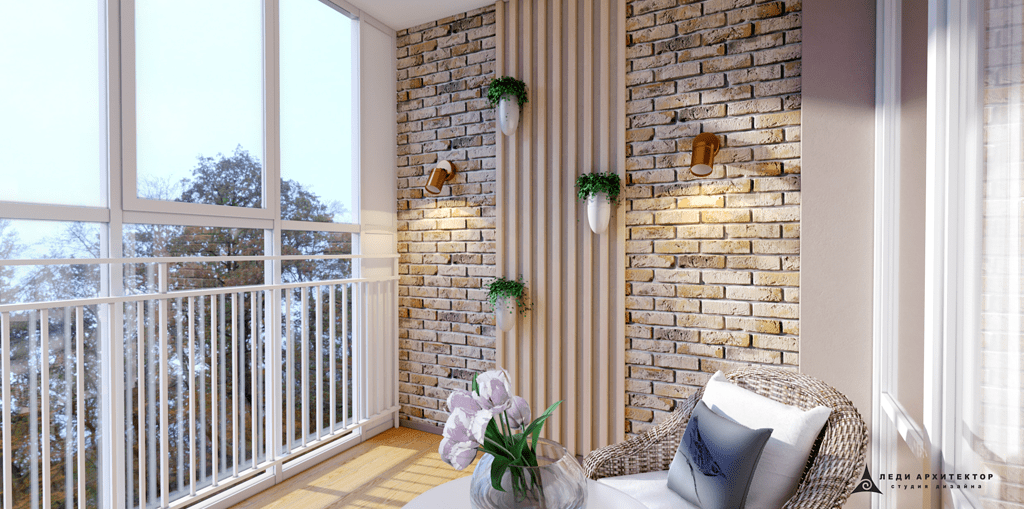 Интерьер современной лоджии в ЖККазансу