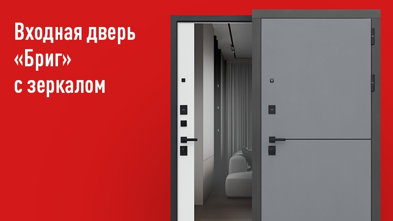 Входная дверь с зеркалом Бриг