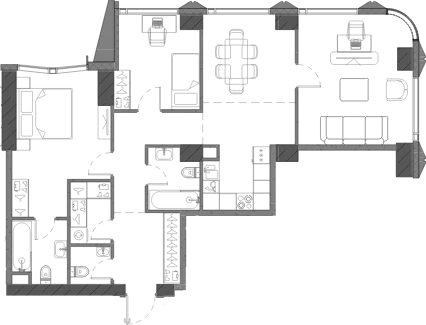 3-комнатная квартира
