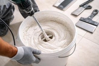 замешивание финишной шпаклевки