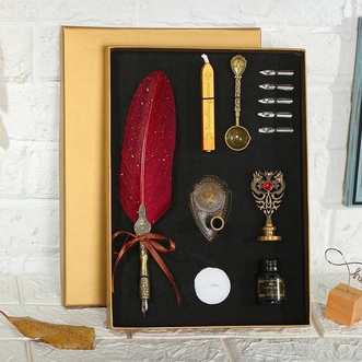 Творческий набор с кистями, тушью и бумагой на юбилей 90 лет