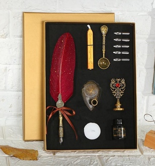 Творческий набор с кистями, тушью и бумагой на юбилей 90 лет