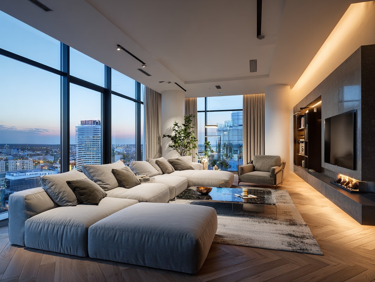 Ремонт гостиной в квартире под ключ, Минск