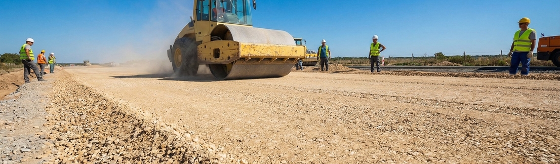 ЩПС на песке для отсыпки площадок и укрепления обочин