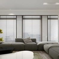 Жалюзи горизонтальные 50 мм в гостиной Самара