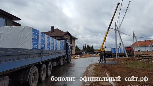 Доставка блоков Бонолит фотография