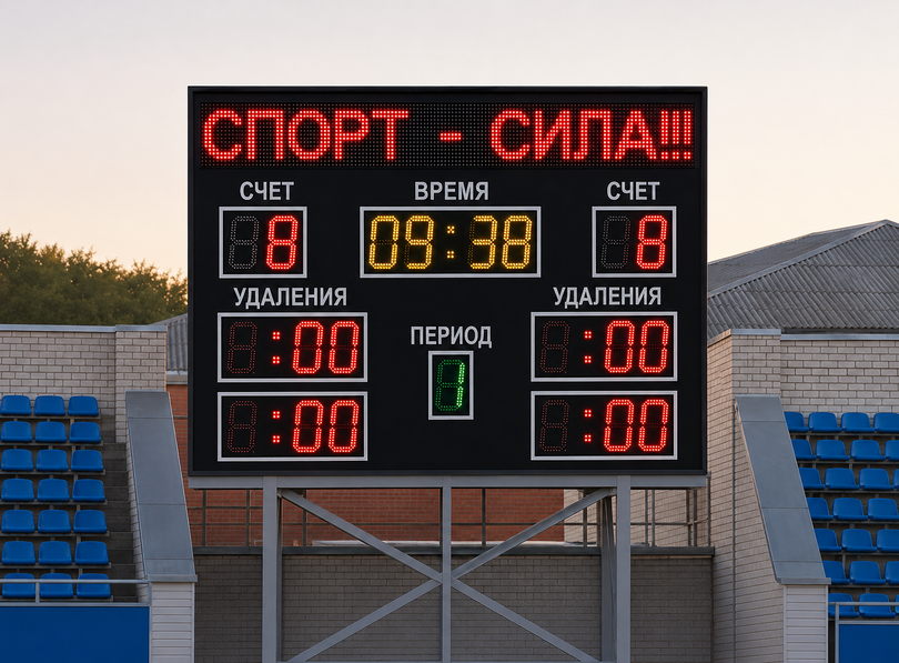 Светодиодное табло для футбола 170х110_4х30_5х21_S16х160