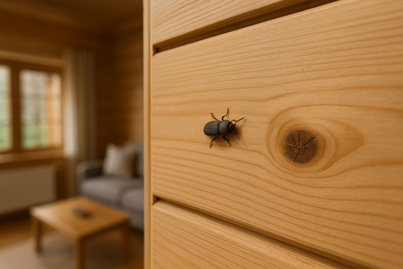 Жук в гостиной на стене