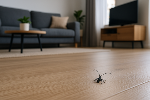 Жук в гостиной на полу