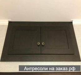 Фотография №3 Антресоль с дверцами МДФ рамка (глухая) цвет венге