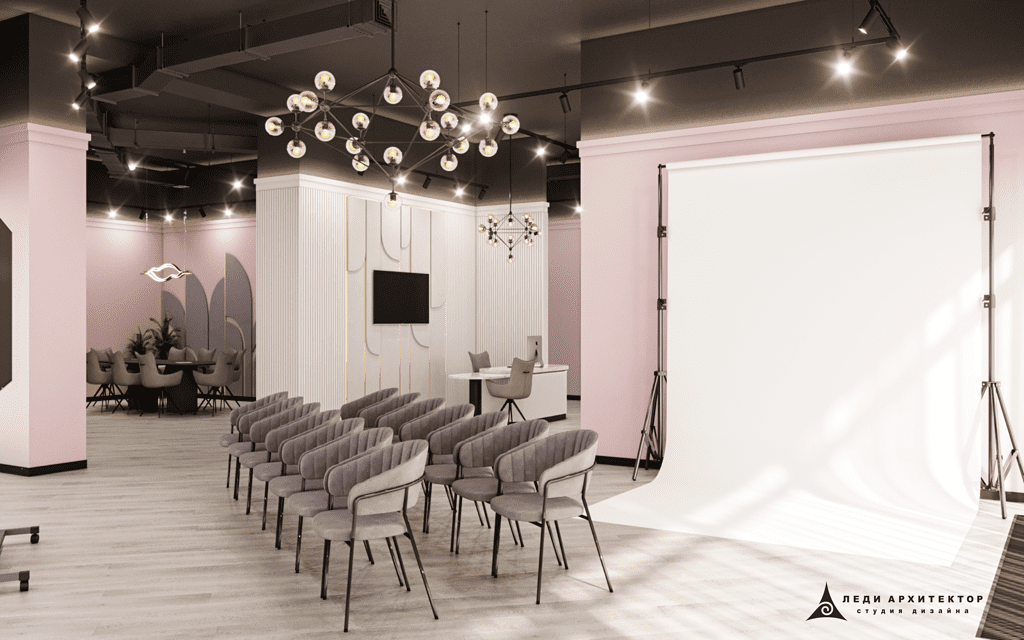 Дизайн фотозоны для гостей женского клуба Halva