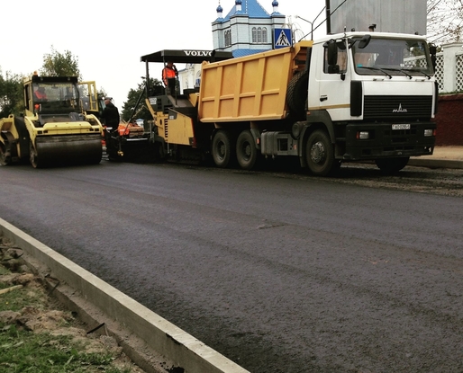 Капитальный ремонт дорожного полотна в Минской области