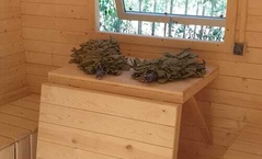Уличная баня Квадро 4 м, торцевой вход