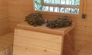 Уличная баня Квадро 4 м, торцевой вход