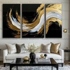 Картина из коллекции Натальи Жуковой " Black Gold Pearl "