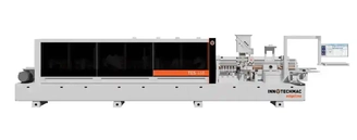 Промышленное оборудование TEH-2680 для оклейки торцов ДСП цвет белый с оранжевыми акцентами