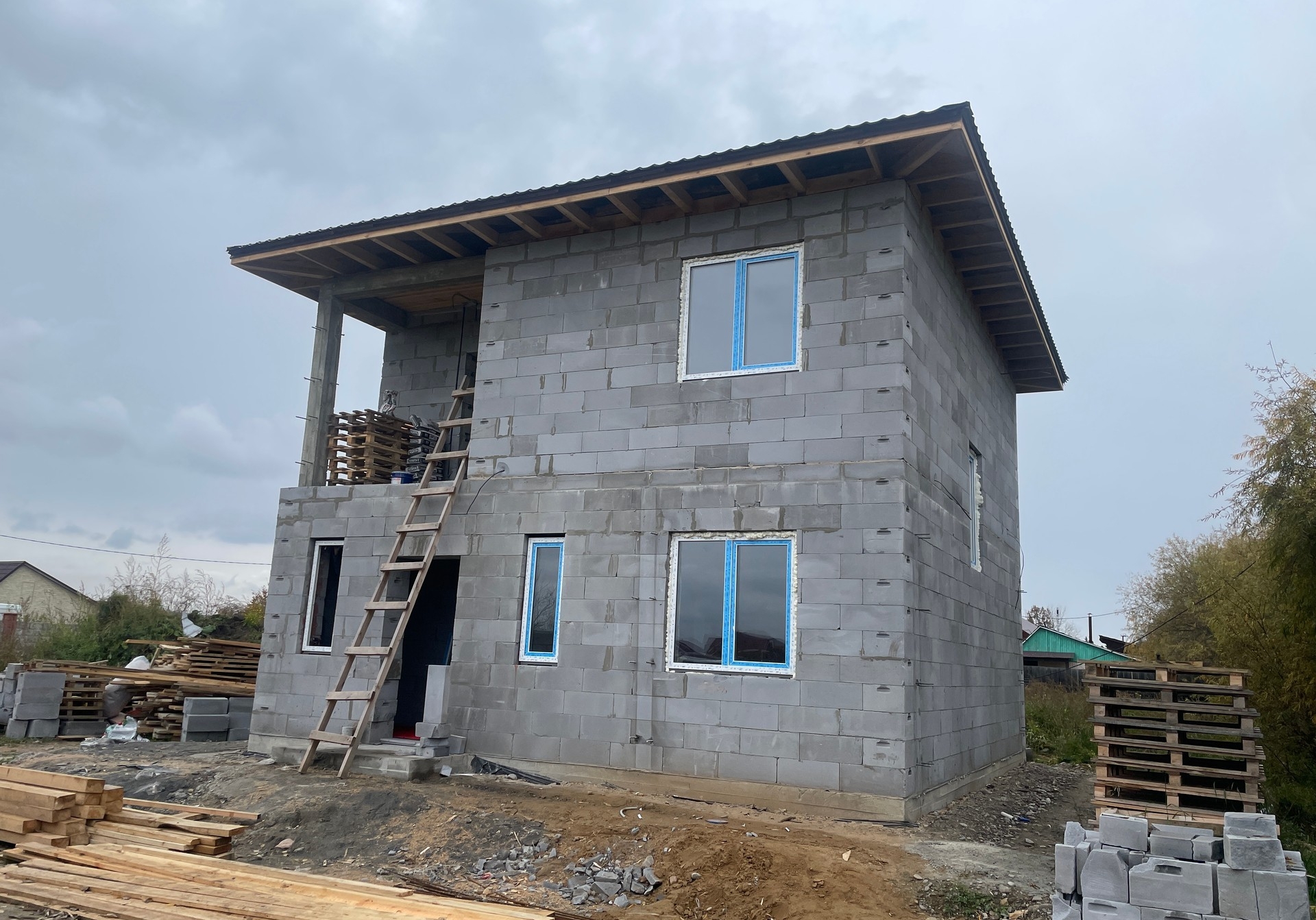 Готовый дом из газобетона