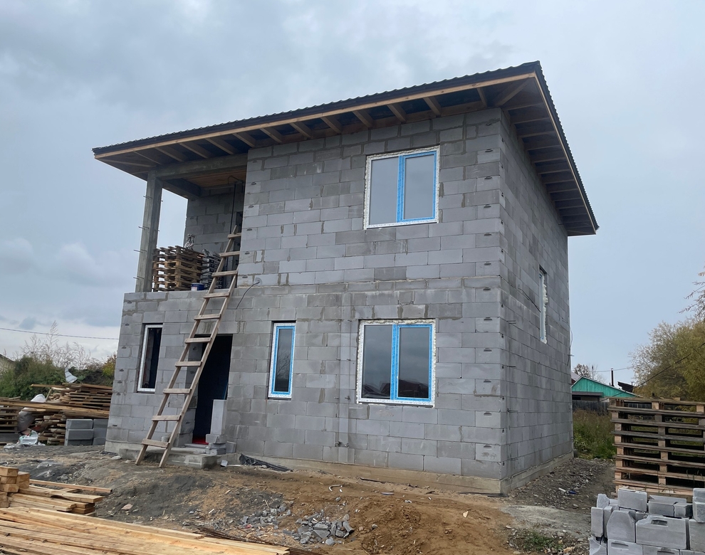 Готовый дом из газобетона