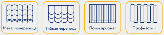 Металлочерепица, гибкая черепица, поликарбонат, профнастил