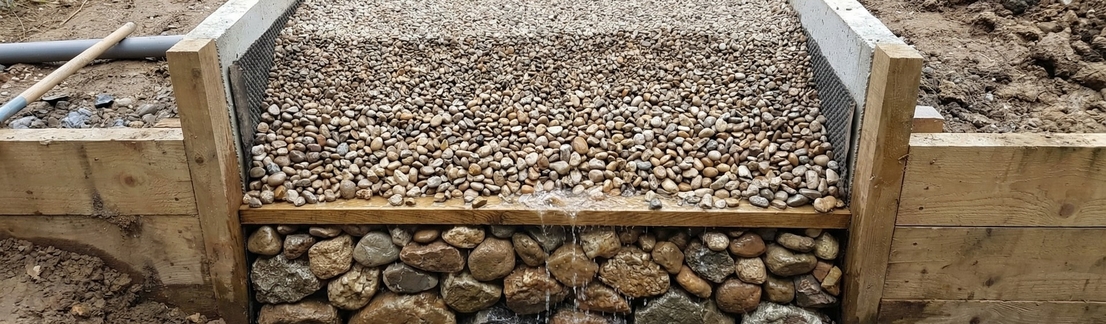 крепление грунта крупным гравийным щебнем 70-120, 120-150