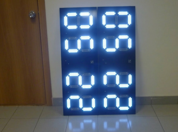 Светодиодное табло для хоккея 135х85_15х4_10х25S128х16