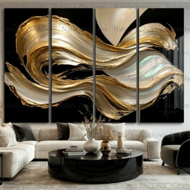 Картина из коллекции Натальи Жуковой " Black Gold Pearl "