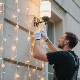 Монтаж гирлянды