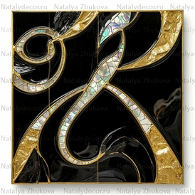 Картина из коллекции Натальи Жуковой " Black Gold Pearl "