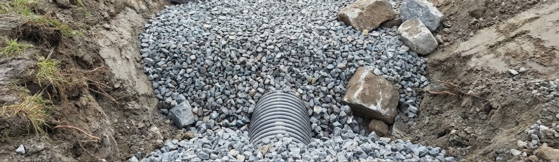 Гравийный щебень 20-40, 40-70 в дренажной системе