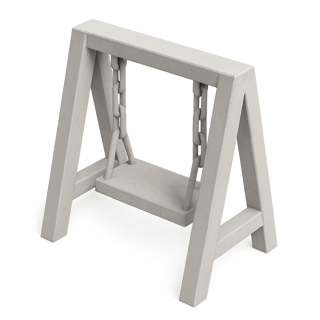 качели из бетона