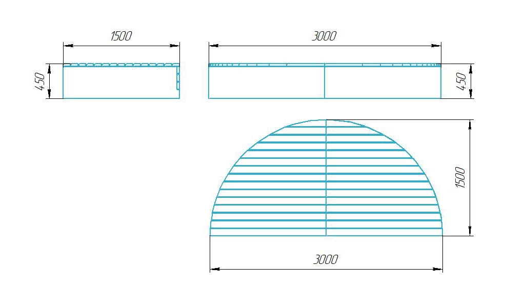 Чертёж размеров и формы кашпо