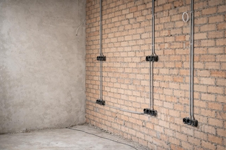 монтаж электрики до штукатурки