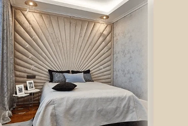 Мягкие стеновые панели формы лучей на заказ по индивидуальным размерам