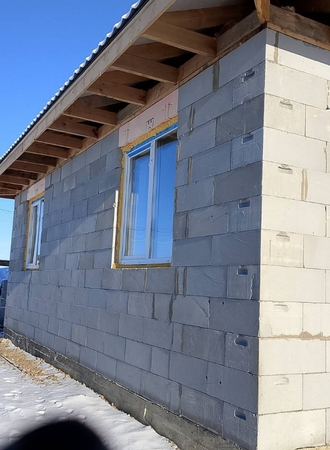 Готовый дом из газобетона