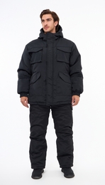Зимний костюм Горка 8 (Чёрный) – утеплённая спецодежда от Spetzobuv